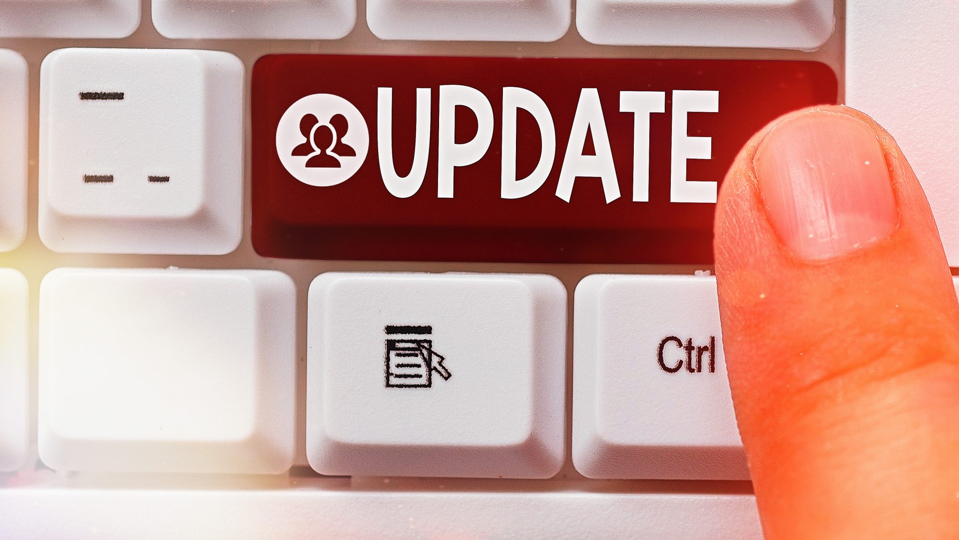 Text sign showing Update. Business photo showcasing Make something more modern Adding new facts Changing its design